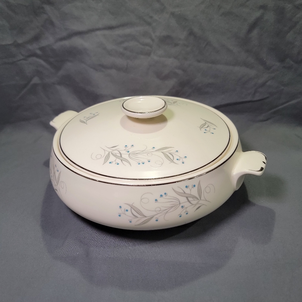 Vintage 1950s Homer Laughlin Celeste Collection Small Covered Serving Dish